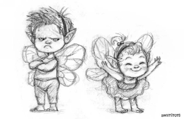 Натюрморт с фруктами карандашом