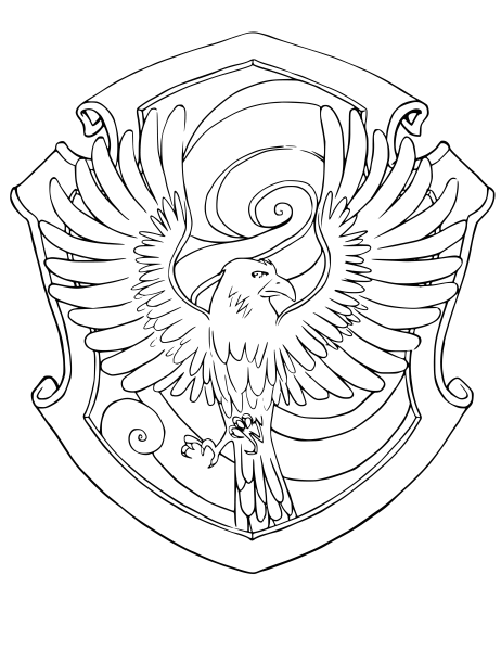 Герб Гарри Поттера раскраска