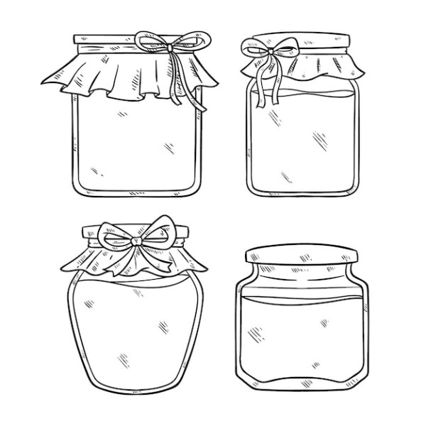 Банка с вареньем раскраска для детей