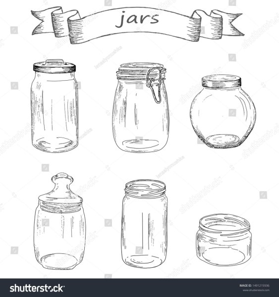 Зарисовки стеклянной банки
