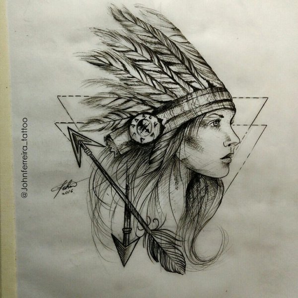 Художник Paul Calle индеец