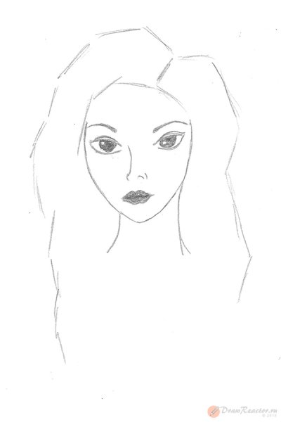 Рисунок девочки карандашом