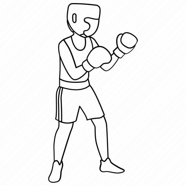 Раскраска боксер