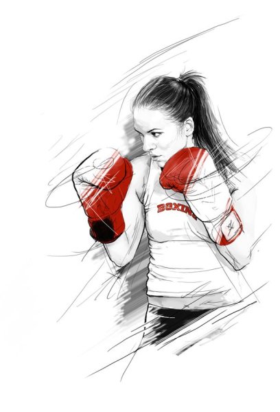 Нарисовать боксера карандашом