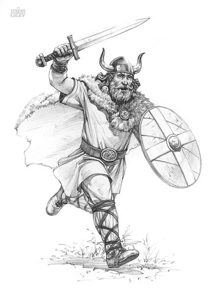 Викинг рисунок карандашом для срисовки