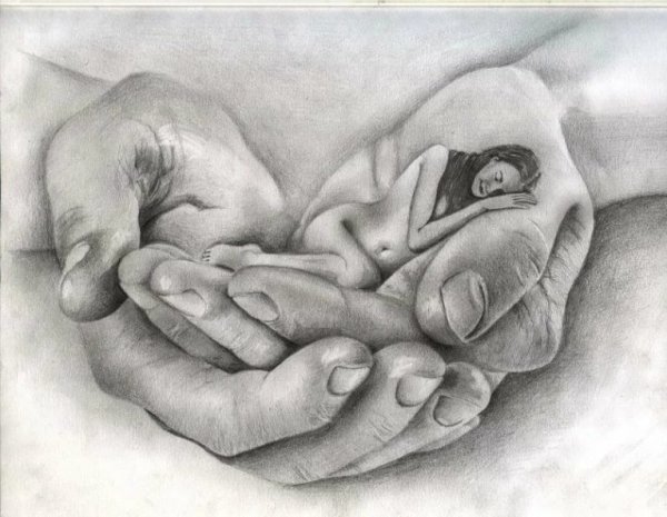 Счастье рисунок карандашом