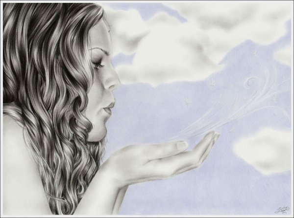 Рисунки карандашом фэнтези красивые