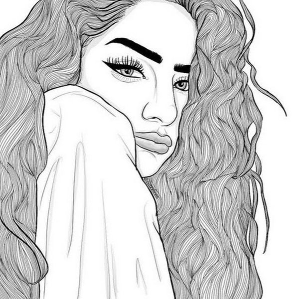 Рисунки девушек карандашом в стиле арт