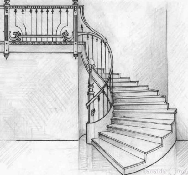 Лестница карандашом