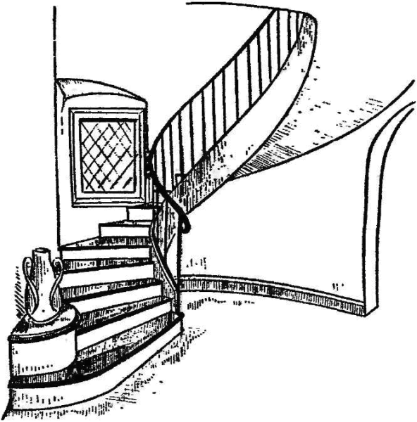 Винтовая лестница карандашом