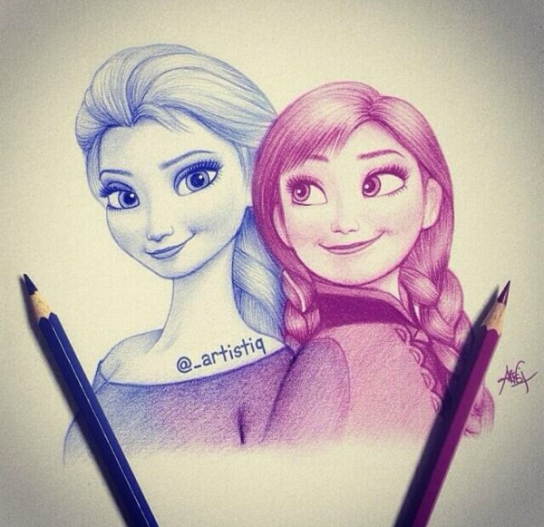 Анна Эльза рисование