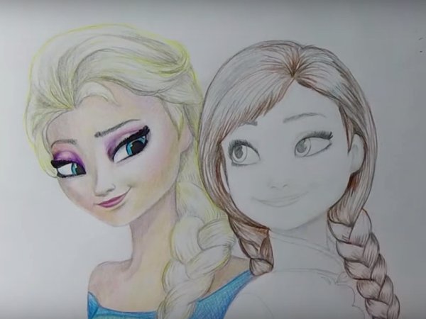 Холодное сердце для срисовки