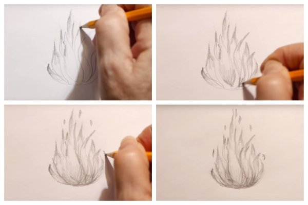 Пламя карандашом