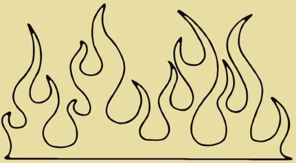 Костер нарисованный