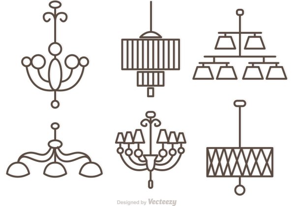 Люстра раскраска для детей