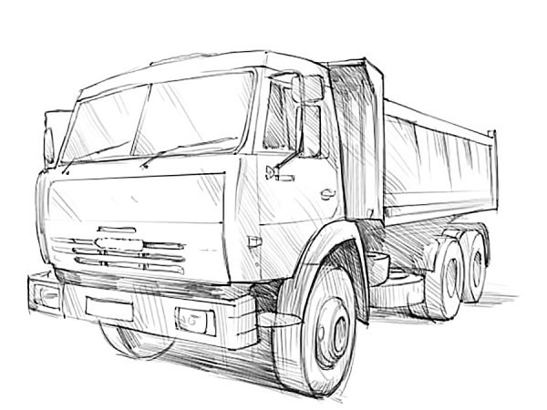 КАМАЗ 4310 раскраска