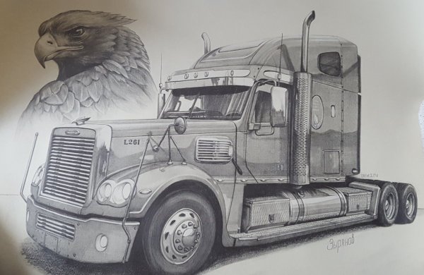 Грузовик зарисовка