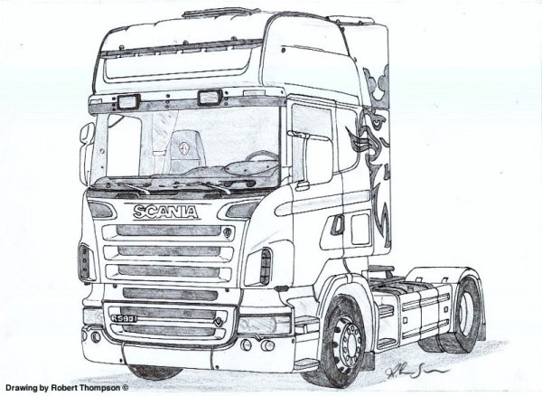 Раскраска Скания r420