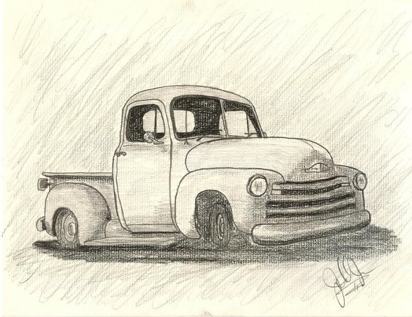 Грузовик карандашом