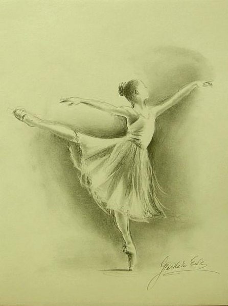 Балерина рисунок карандашом