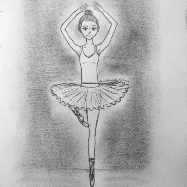 Балерина рисунок карандашом