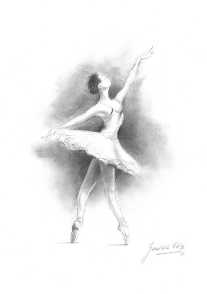 Балерина карандашом