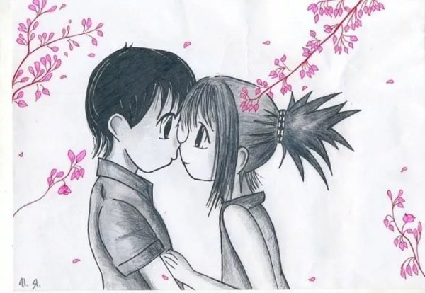 Рисунки карандашом любовь