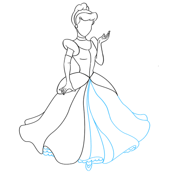 Рисунок Золушки для срисовки