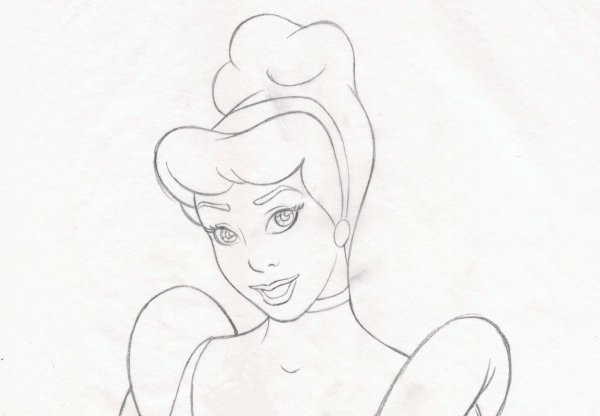 Золушка рисунок карандашом