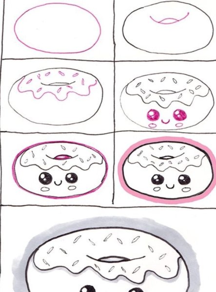 Легкие милые рисуночки фломастерами