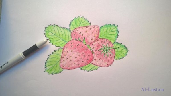 Нарисовать клубнику легко и красиво