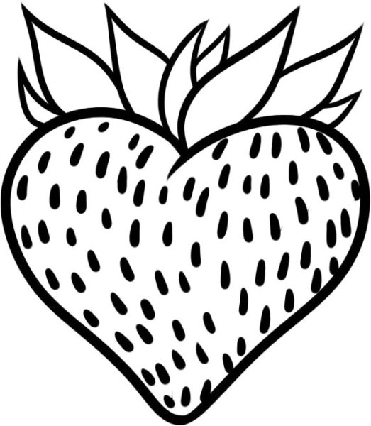 Клубника для раскрашивания