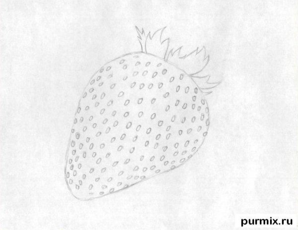 Рисунки клубники легкие карандашом
