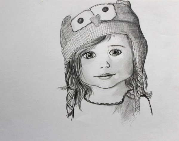Картинки девочек карандашом
