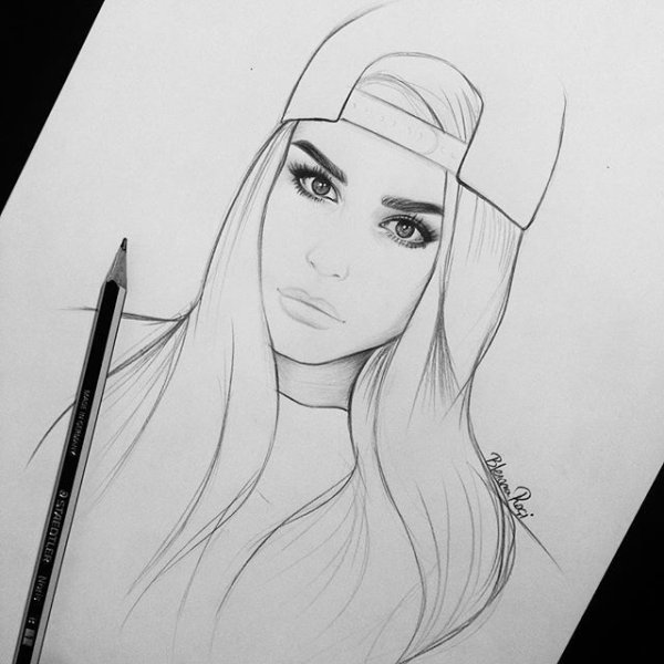 Настя Кош рисунки карандашом для срисовки