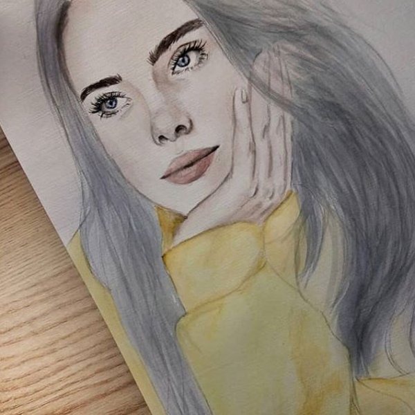 Рисунки девушек карандашом в стиле арт