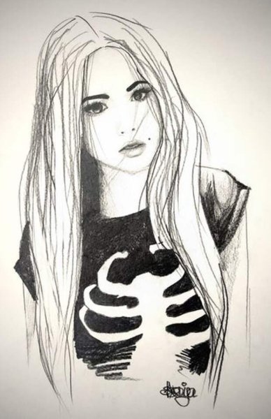 Девушка рисунок