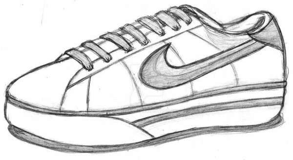 Кроссовки найк карандашом
