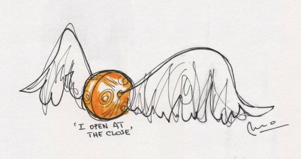 Золотой снитч Гарри Поттер рисунок легко