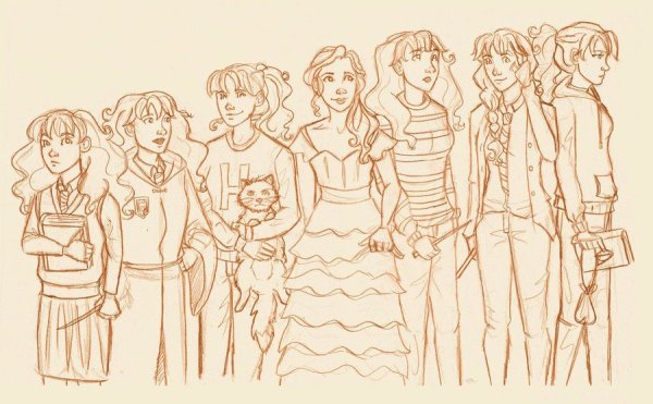 Раскраски Гарри Поттер аниме Гермиона