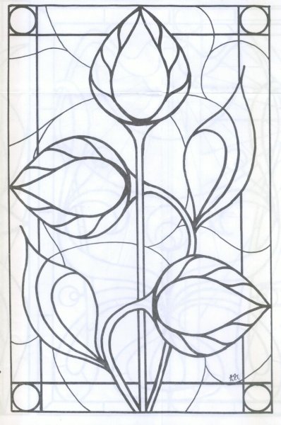 Эскизы для витража на стекле