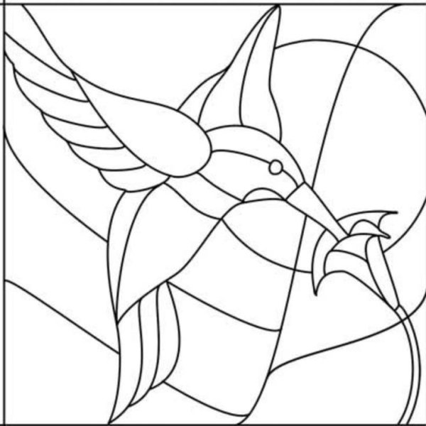 Цветы витражными красками трафареты