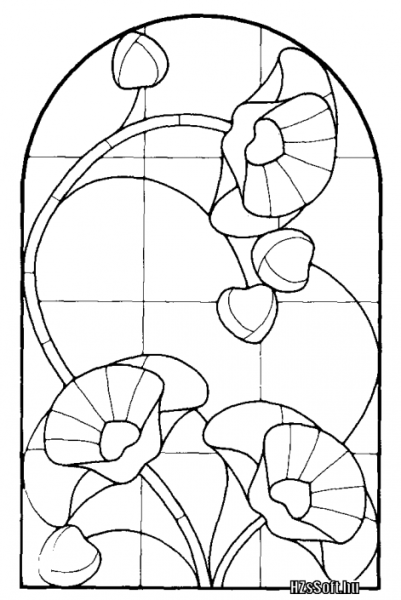 Витражи для раскрашивания детям