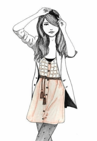 Раскраски девочки красивые модные