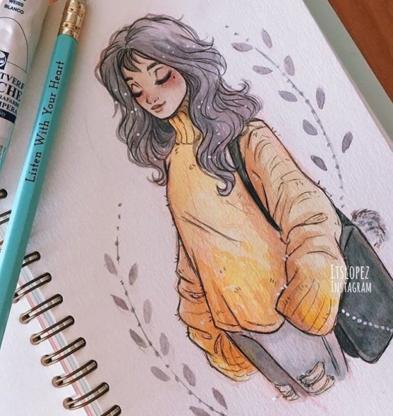 Скетчбук художницы Lena Limkina