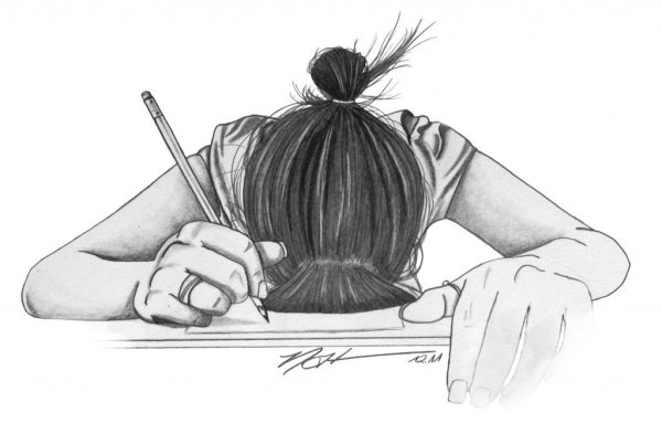 Классные рисунки девушек карандашом