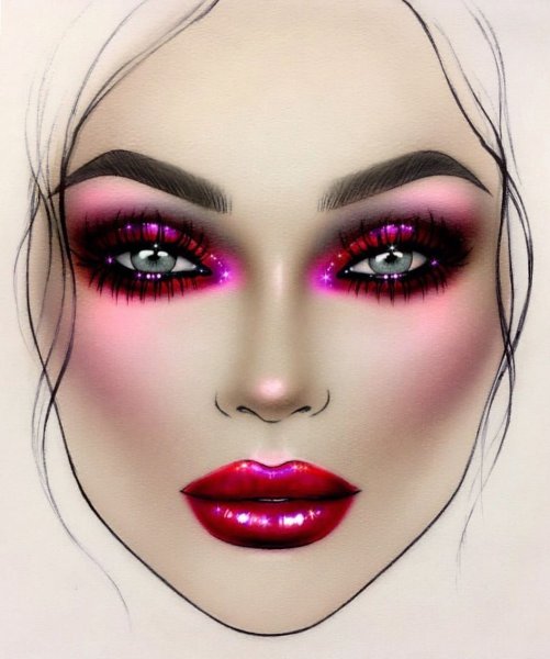 Эскиз макияжа