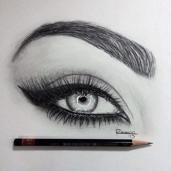 Макияж цветными карандашами