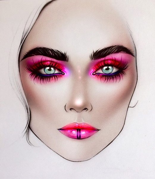 Лицо карандашом