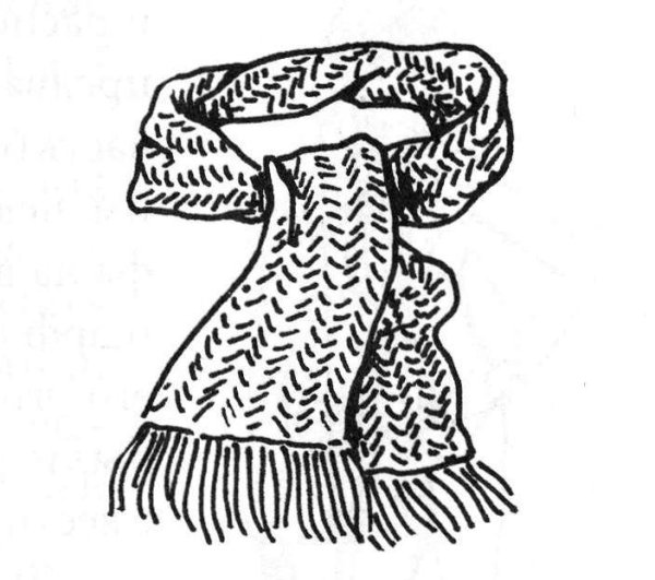 Раскраска шарфик для малышей